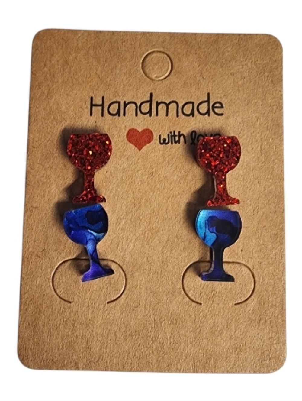 Ruby Tide Toast Acrylic Stud Earrings - 2 Pair